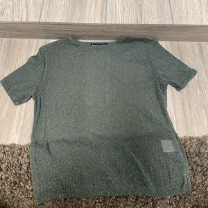 Brandy Melville green see through sparkly top